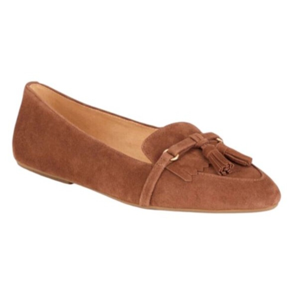 Talbots Francesca Driving Moccasins Women’s 7 M Brown Suede Tassel Flat